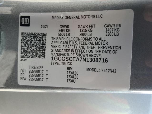 2022 CHEVROLET COLORADO L - 1GCGSCEA7N1308716
