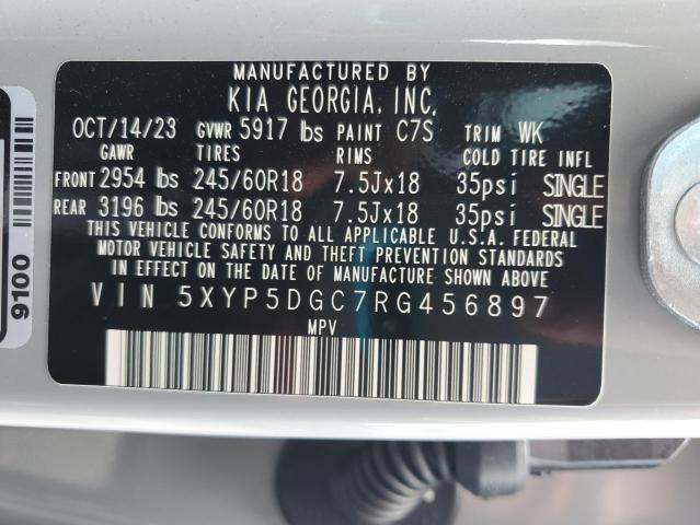 2024 Kia Telluride Sx VIN: 5XYP5DGC7RG456897 Lot: 59742714