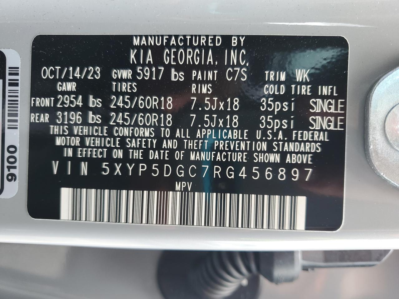 5XYP5DGC7RG456897 2024 Kia Telluride Sx