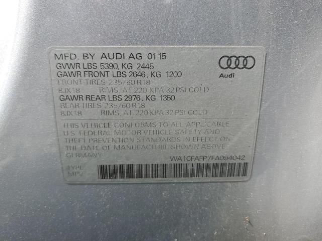 VIN WA1CFAFP7FA094042 2015 Audi Q5, Premium no.14