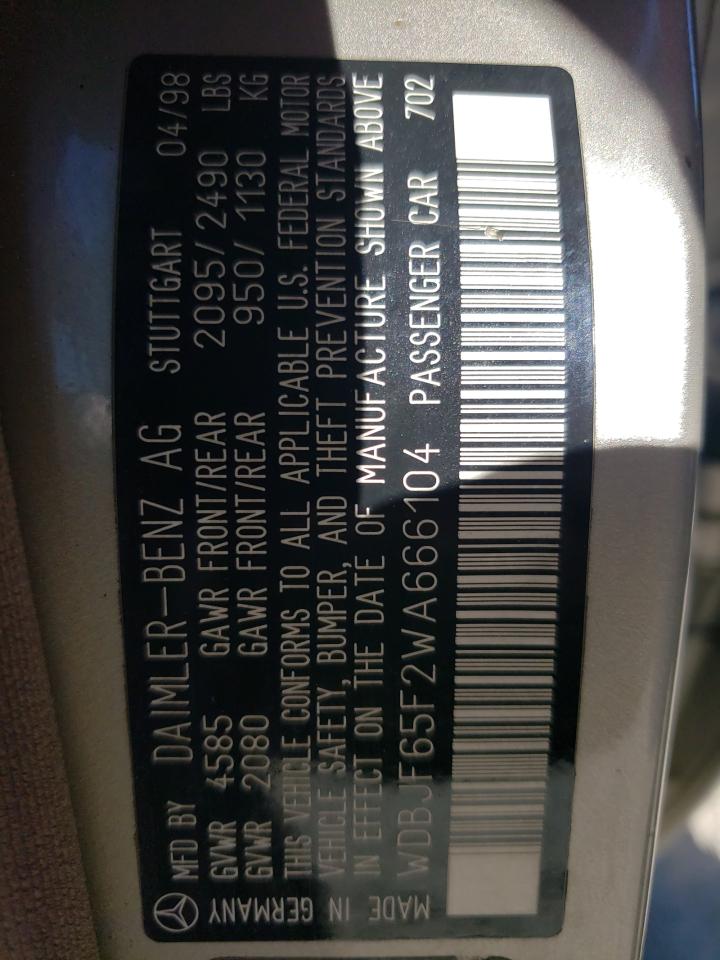 WDBJF65F2WA666104 1998 Mercedes-Benz E 320