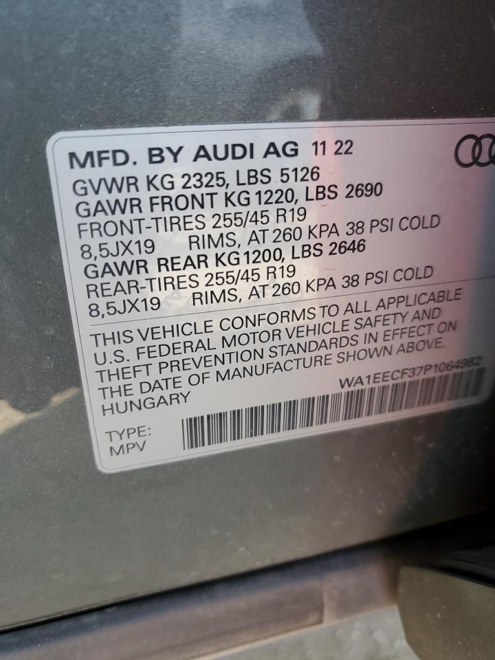 WA1EECF37P1064982 2023 Audi Q3 Premium Plus S Line 45