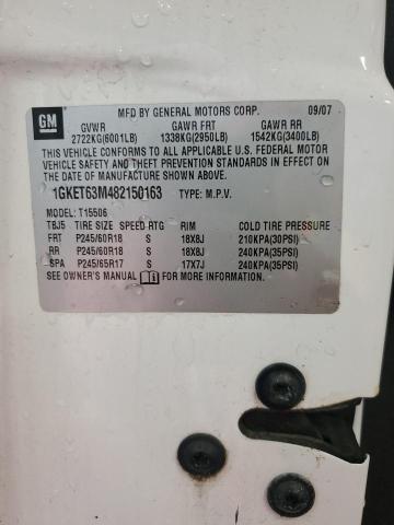 2008 GMC Envoy Denali VIN: 1GKET63M482150163 Lot: 60924574