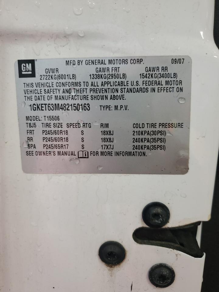 1GKET63M482150163 2008 GMC Envoy Denali