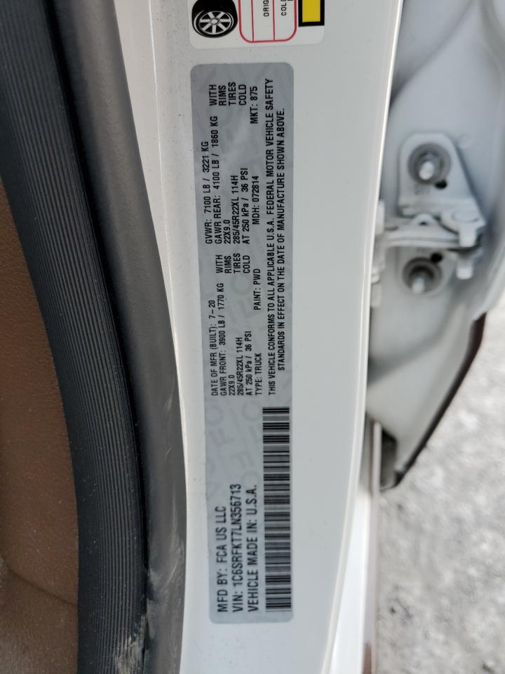 1C6SRFKT7LN356713 2020 Ram 1500 Longhorn