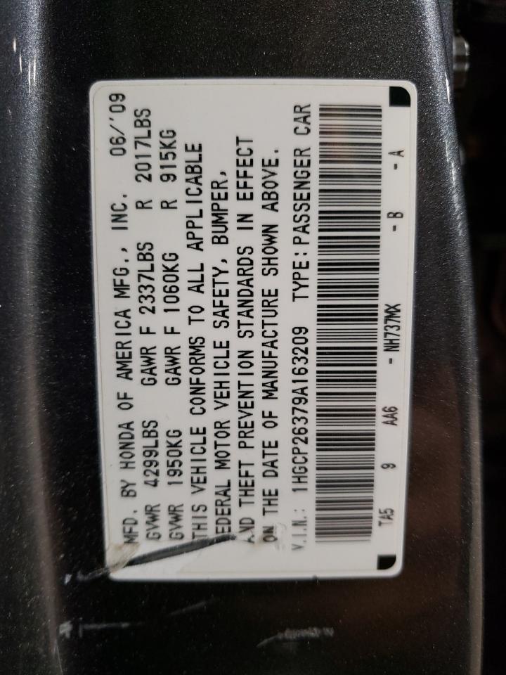 1HGCP26379A163209 2009 Honda Accord Lx
