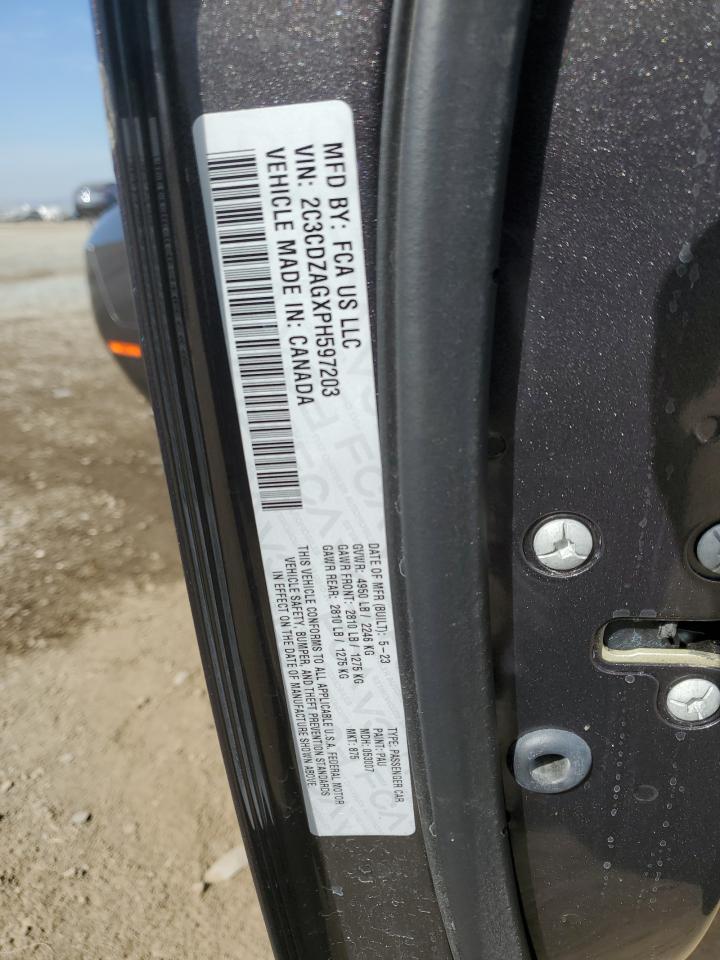 2C3CDZAGXPH597203 2023 Dodge Challenger Sxt