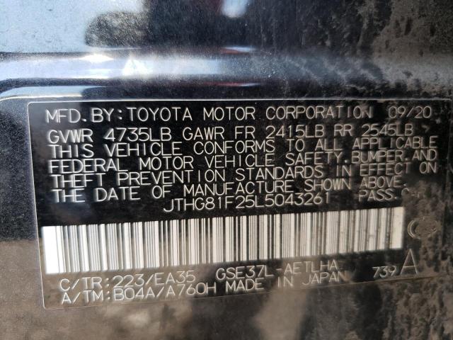 2020 LEXUS IS 300 F-S JTHG81F25L5043261
