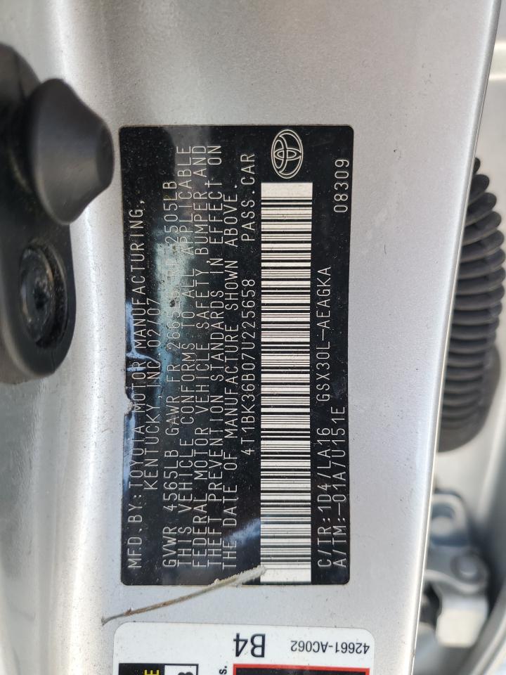 4T1BK36B07U225658 2007 Toyota Avalon Xl