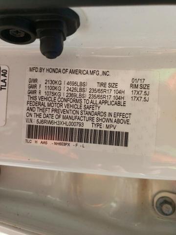 2017 HONDA CR-V LX - 5J6RW6H3XHL000793