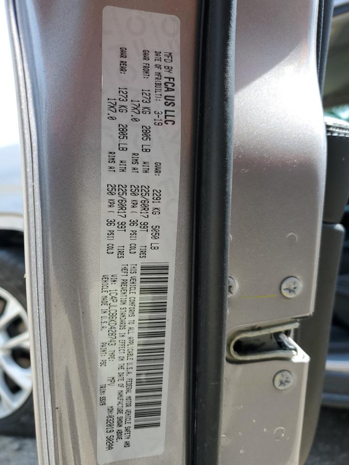 1C4PJLCB6KD428743 2019 Jeep Cherokee Latitude