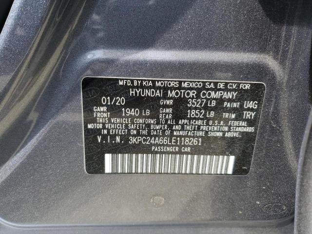 2020 Hyundai Accent Se VIN: 3KPC24A66LE118261 Lot: 57344214