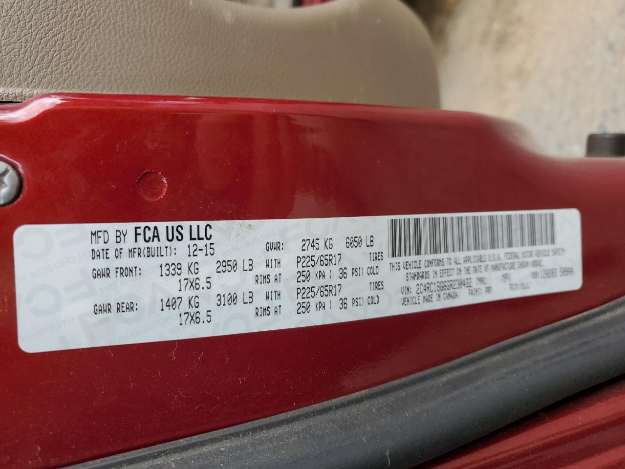 2C4RC1BG6GR230432 2016 Chrysler Town & Country Touring