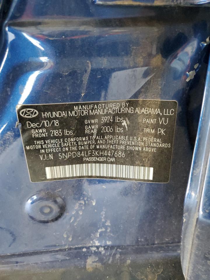 5NPD84LF3KH447686 2019 Hyundai Elantra Sel