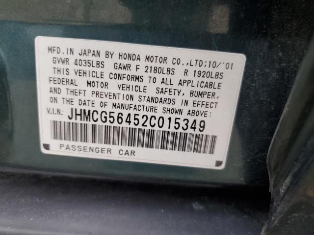 JHMCG56452C015349 2002 Honda Accord Lx