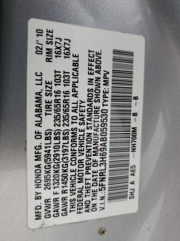 2010 Honda Odyssey Exl VIN: 5FNRL3H69AB059530 Lot: 56483784