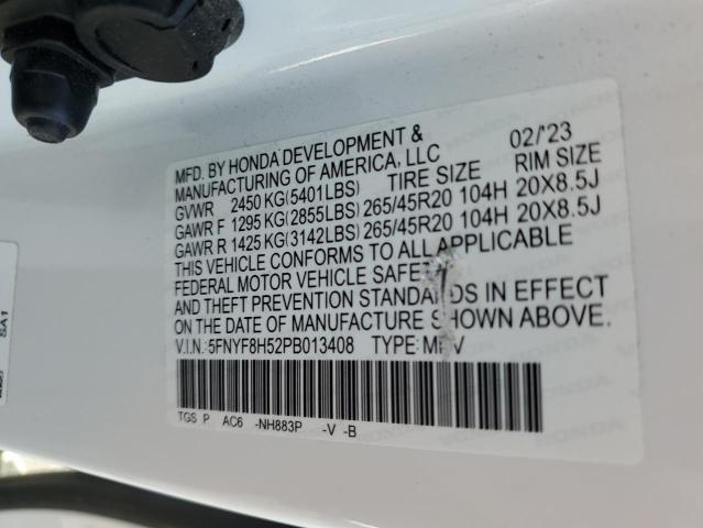 2023 Honda Passport Exl VIN: 5FNYF8H52PB013408 Lot: 56939914