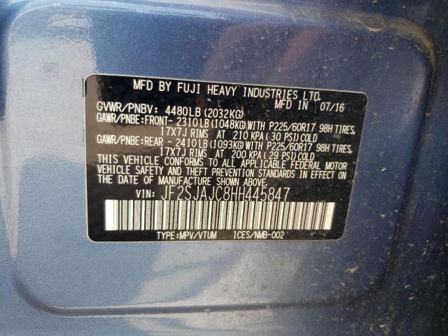 2017 Subaru Forester 2.5I Limited VIN: JF2SJAJC8HH445847 Lot: 60461004