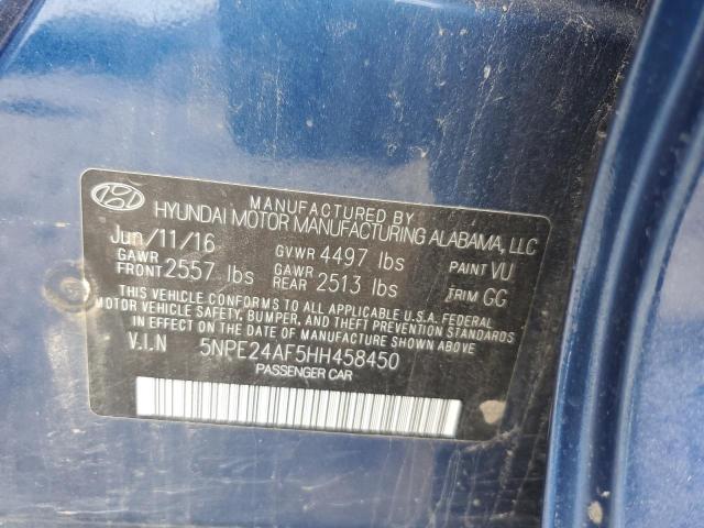 2017 Hyundai Sonata Se VIN: 5NPE24AF5HH458450 Lot: 57756044