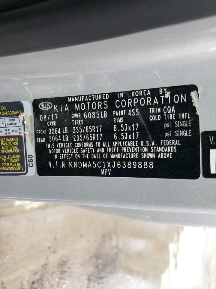 KNDMA5C1XJ6389888 2018 Kia Sedona L