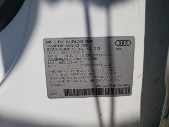 VIN WA1C2AFP1HA005404 2017 Audi Q5, Premium no.13