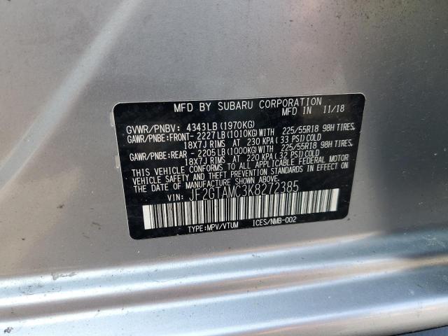 JF2GTAMC3K8272385 2019 Subaru Crosstrek Limited