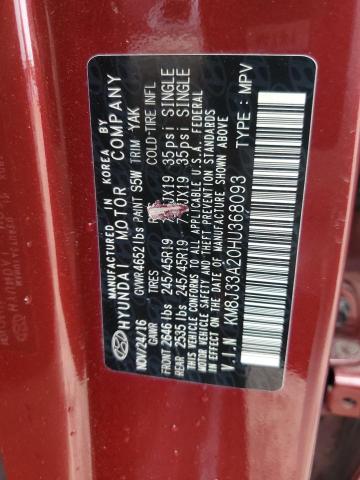 2017 Hyundai Tucson Limited VIN: KM8J33A20HU368093 Lot: 56079904