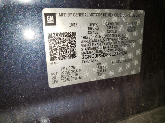 2019 CHEVROLET TRAX 1LT - 3GNCJPSB8KL212434