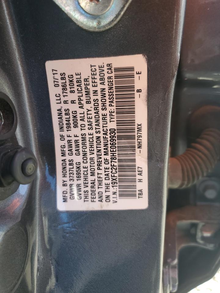 19XFC2F78HE069930 HONDA CIVIC 2017