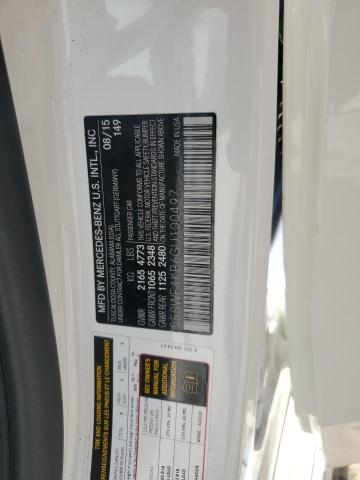 2016 Mercedes-Benz C 300 4Matic VIN: 55SWF4KB6GU100497 Lot: 59118444