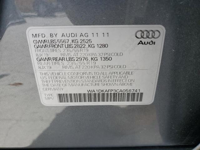 2012 Audi Q5 Premium Plus VIN: WA1DKAFP3CA056741 Lot: 58428614