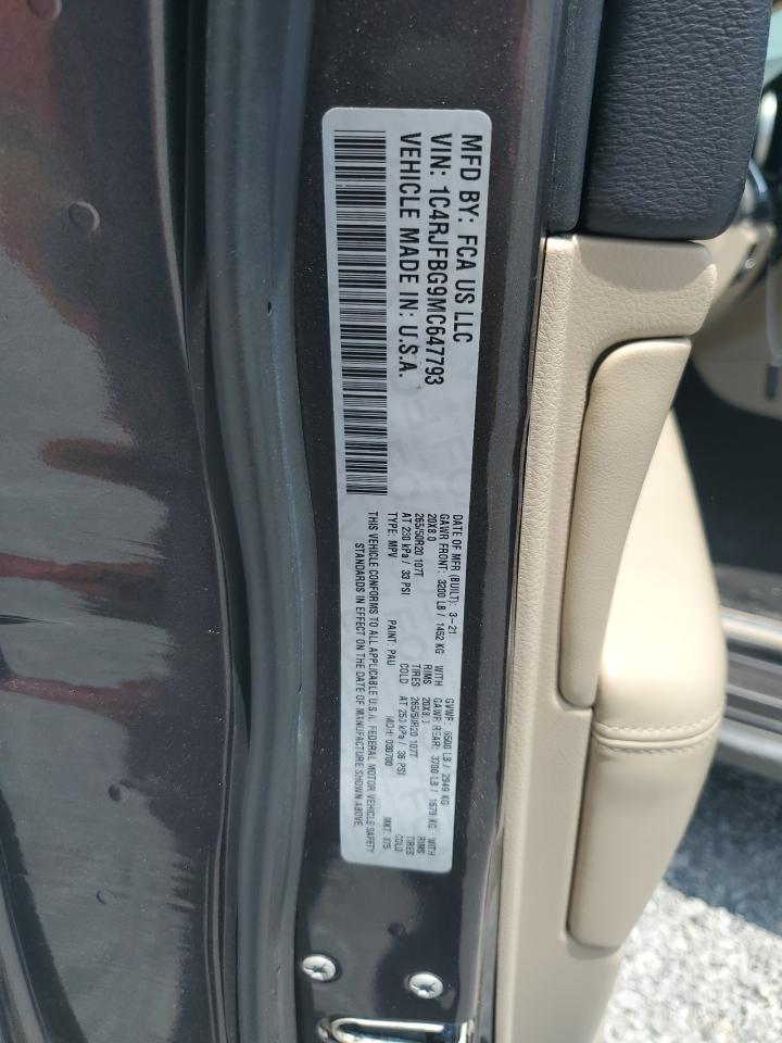 1C4RJFBG9MC647793 2021 Jeep Grand Cherokee Limited 1C4RJFBG9MC647793 2021 Jeep Grand Cherokee Limited