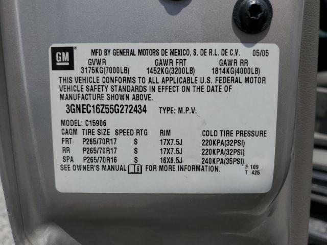 2005 Chevrolet Suburban C1500 VIN: 3GNEC16Z55G272434 Lot: 61063574