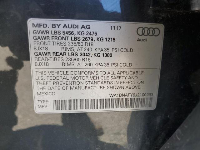 VIN WA1BNAFY6J2100293 2018 Audi Q5, Premium Plus no.13