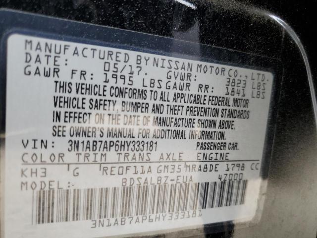 2017 NISSAN SENTRA S - 3N1AB7AP6HY333181
