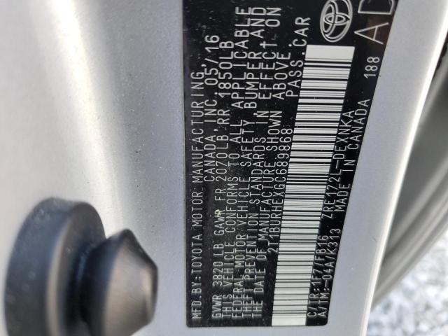 2016 TOYOTA COROLLA L - 2T1BURHEXGC689868