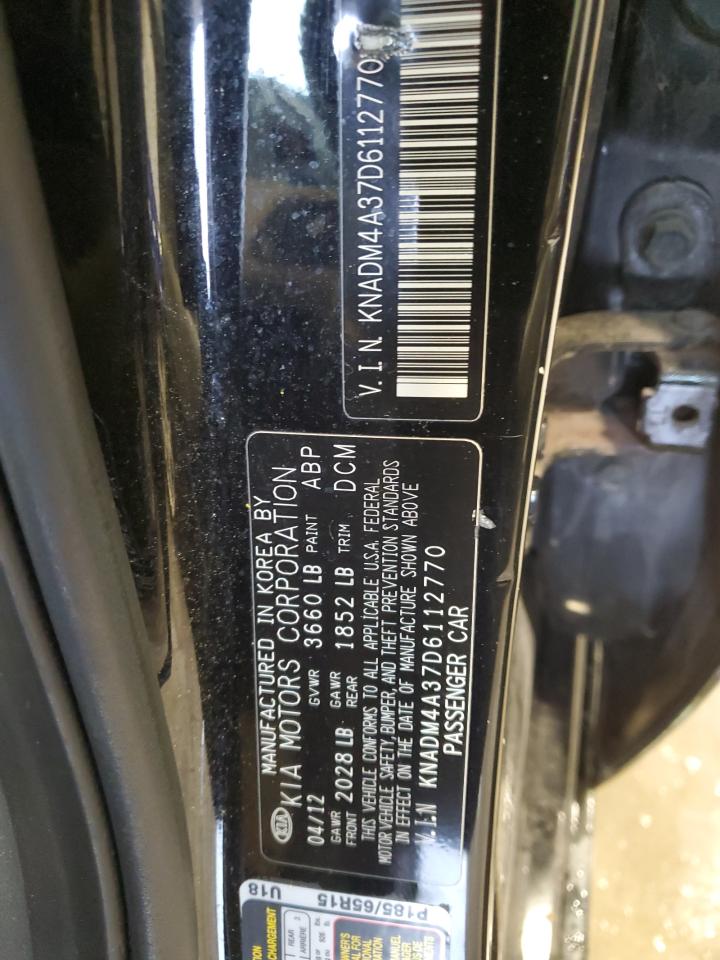 KNADM4A37D6112770 2013 Kia Rio Lx