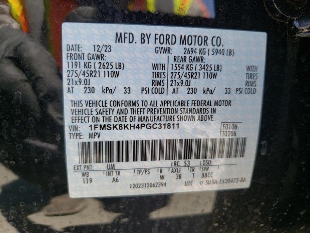 2023 Ford Explorer St-Line VIN: 1FMSK8KH4PGC31811 Lot: 58481194