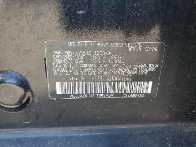 2010 Subaru Impreza Outback Sport VIN: JF1GH6D63AH804696 Lot: 59587414