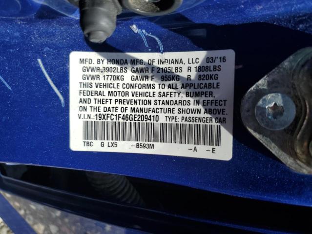 2016 HONDA CIVIC EX - 19XFC1F46GE209410