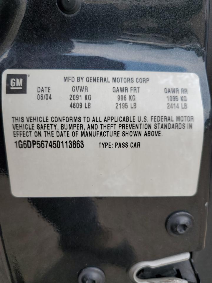 1G6DP567450113863 2005 Cadillac Cts Hi Feature V6