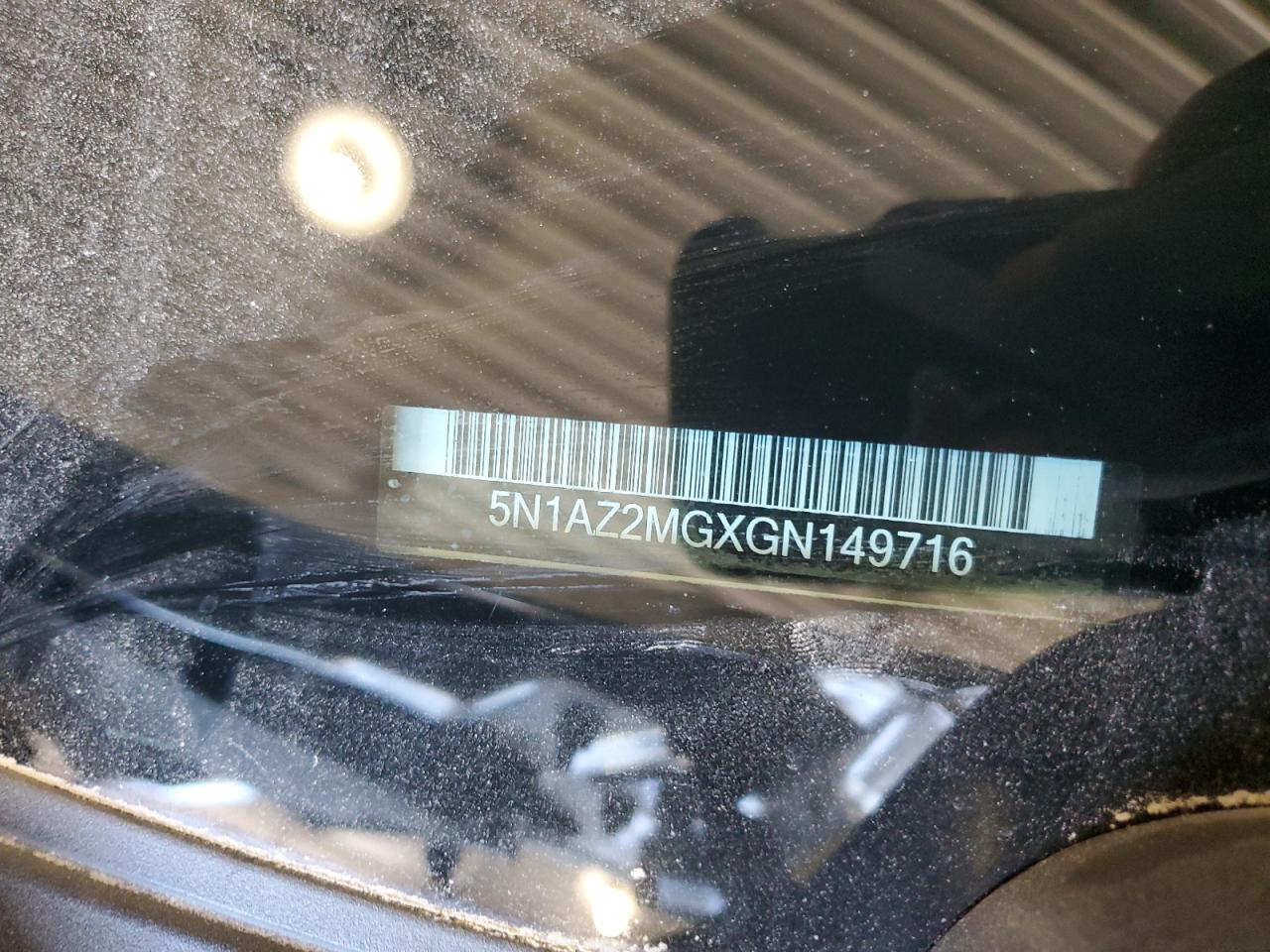 5N1AZ2MGXGN149716 NISSAN MURANO 2016