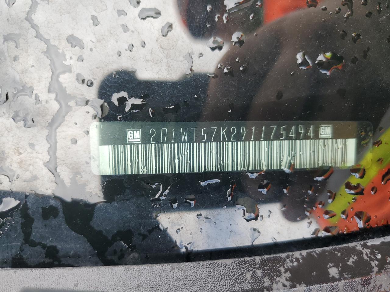 2G1WT57K291175494 2009 Chevrolet Impala 1Lt