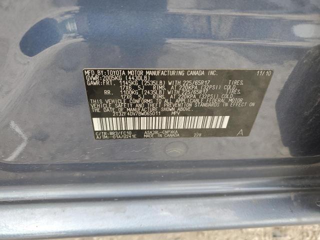 2011 Toyota Rav4 VIN: 2T3ZF4DV7BW065011 Lot: 57321864