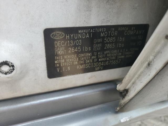 2004 Hyundai Santa Fe Gls VIN: KM8SC13D84U675657 Lot: 58729084