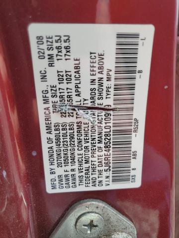 2008 Honda Cr-V Ex VIN: 5J6RE48528L010999 Lot: 57338944