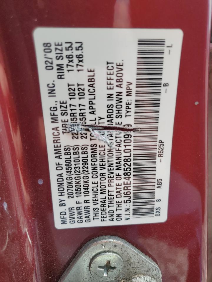 5J6RE48528L010999 2008 Honda Cr-V Ex