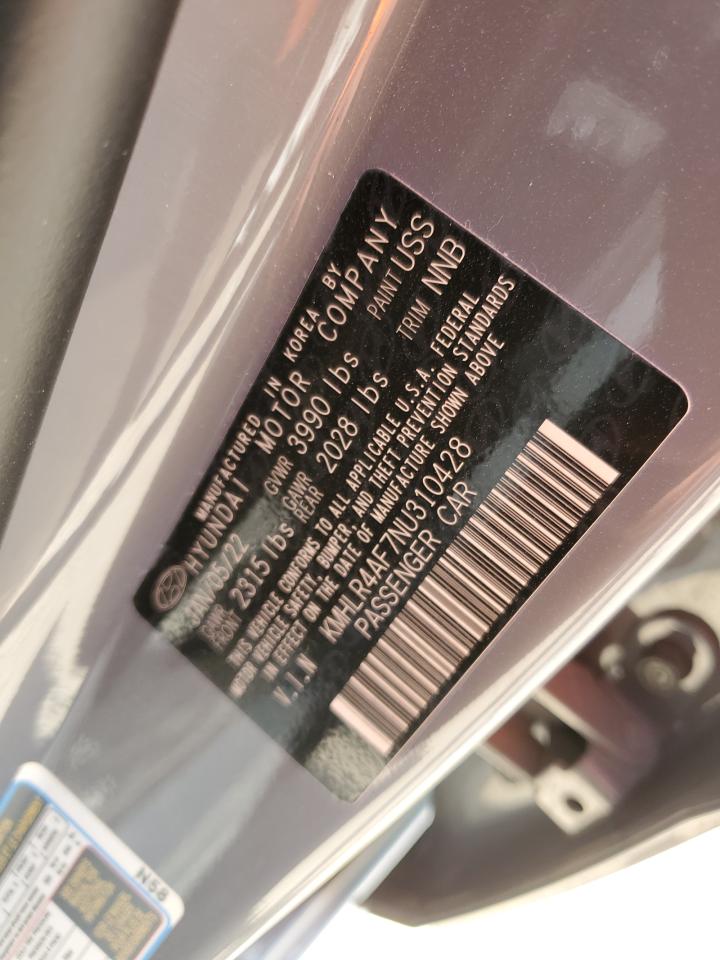 KMHLR4AF7NU310428 2022 Hyundai Elantra N Line