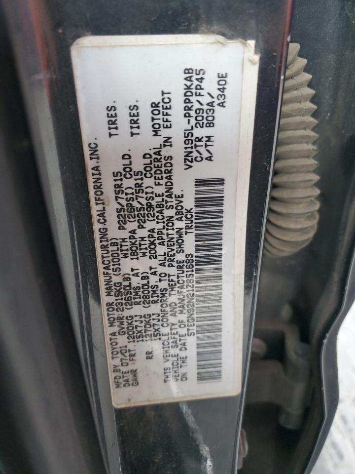 5TEGN92N21Z851683 2001 Toyota Tacoma Double Cab Prerunner