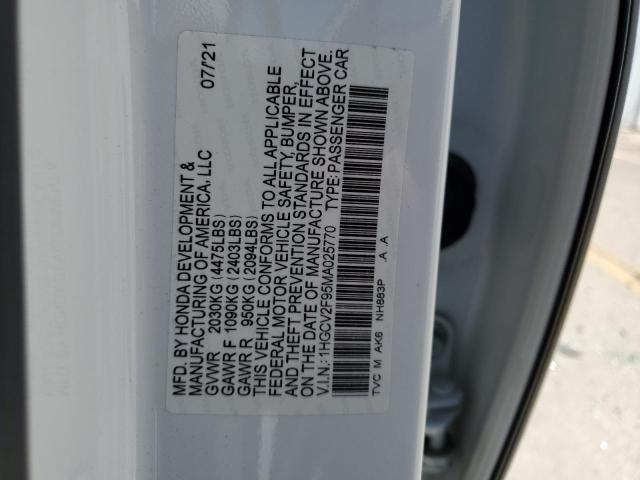 2021 HONDA ACCORD TOU - 1HGCV2F95MA025770